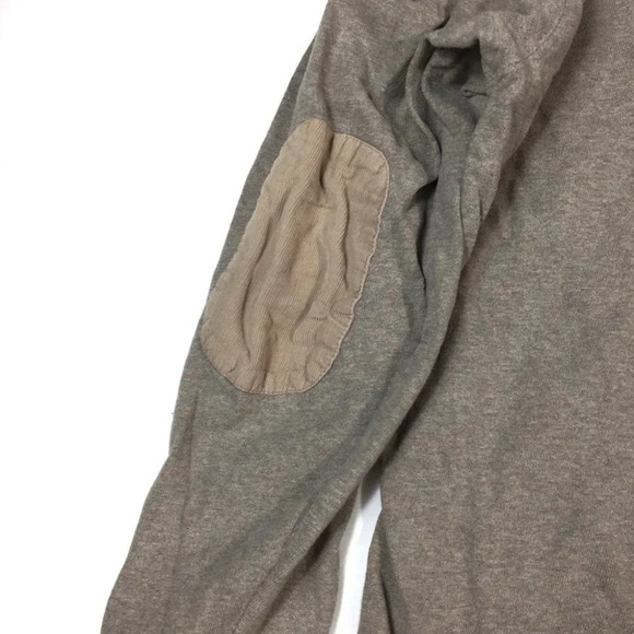 B7 Mens Chaps Ralph Lauren Half ZIP Sweatshirt w Elbow Patches XLT Tall - Picture 4 of 5